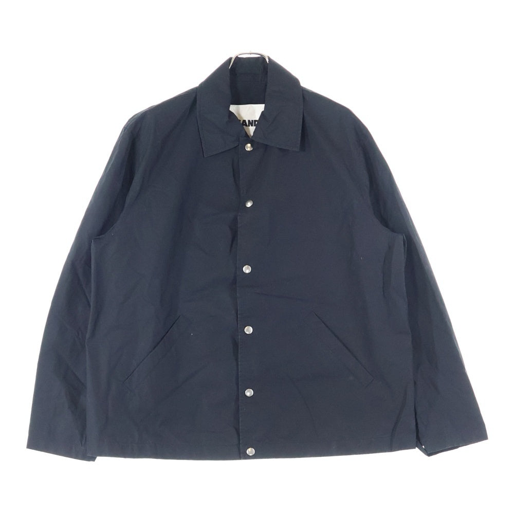JIL SANDER(ジルサンダー) W BLOUSON 03 PNT スナップボタン バックロゴプリント シャツ ジャケット ブラック J23BN0003 J45071