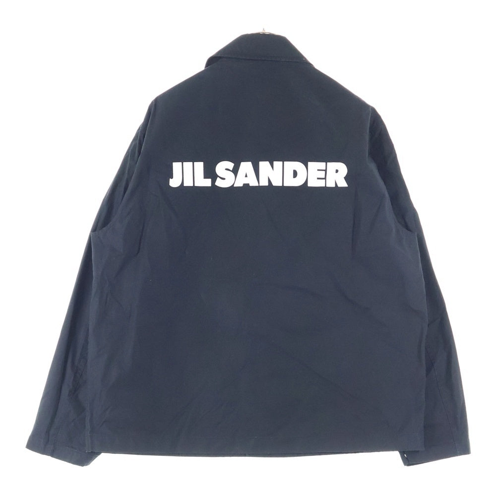 JIL SANDER(ジルサンダー) W BLOUSON 03 PNT スナップボタン バックロゴプリント シャツ ジャケット ブラック J23BN0003 J45071
