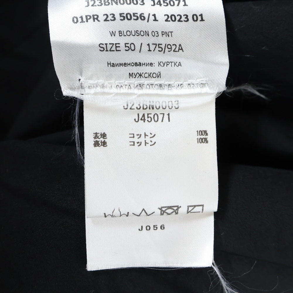JIL SANDER(ジルサンダー) W BLOUSON 03 PNT スナップボタン バックロゴプリント シャツ ジャケット ブラック J23BN0003 J45071