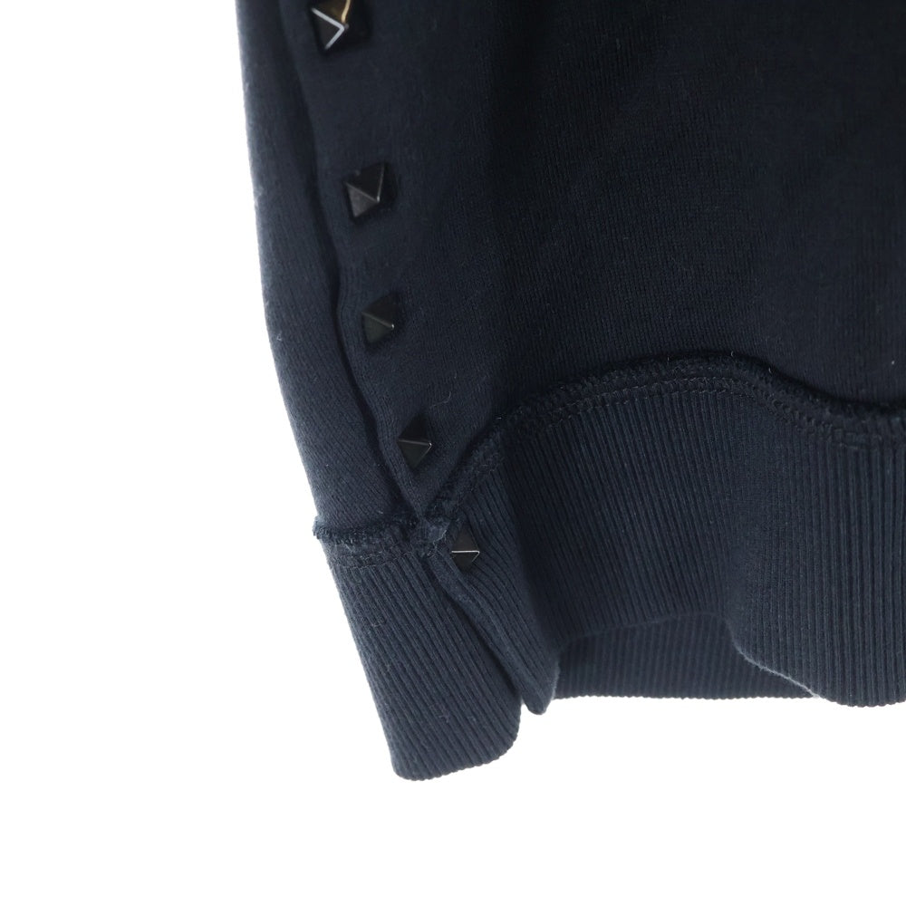 VALENTINO(ヴァレンティノ) サイドスタッズプルオーバースウェットパーカー フーディー ブラック 2V3MF25E95R