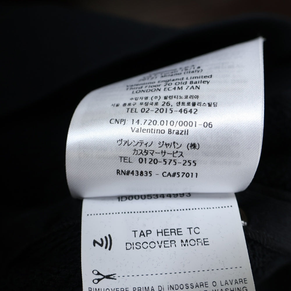 VALENTINO(ヴァレンティノ) サイドスタッズプルオーバースウェットパーカー フーディー ブラック 2V3MF25E95R