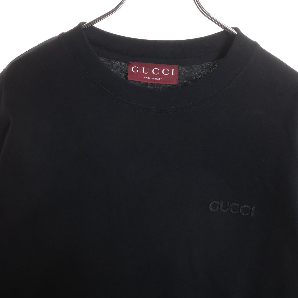 GUCCI(グッチ) Embroidered cotton jersey T-shirt エンブロイダリーコットンTシャツ 半袖カットソー ブラック 798115