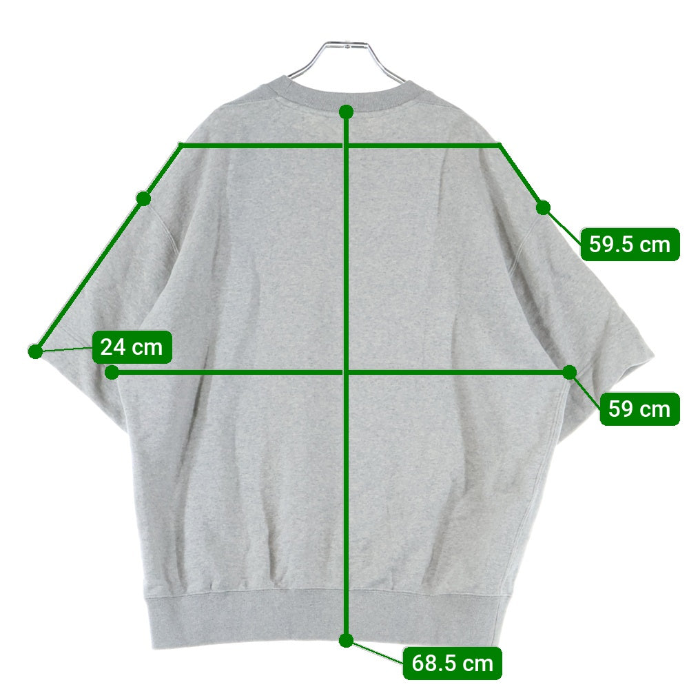 JIL SANDER(ジルサンダー) LOGO SWEAT T-SHIRTS ロゴ刺繍半袖スウェットTシャツ 半袖カットソー グレー J47GC0110