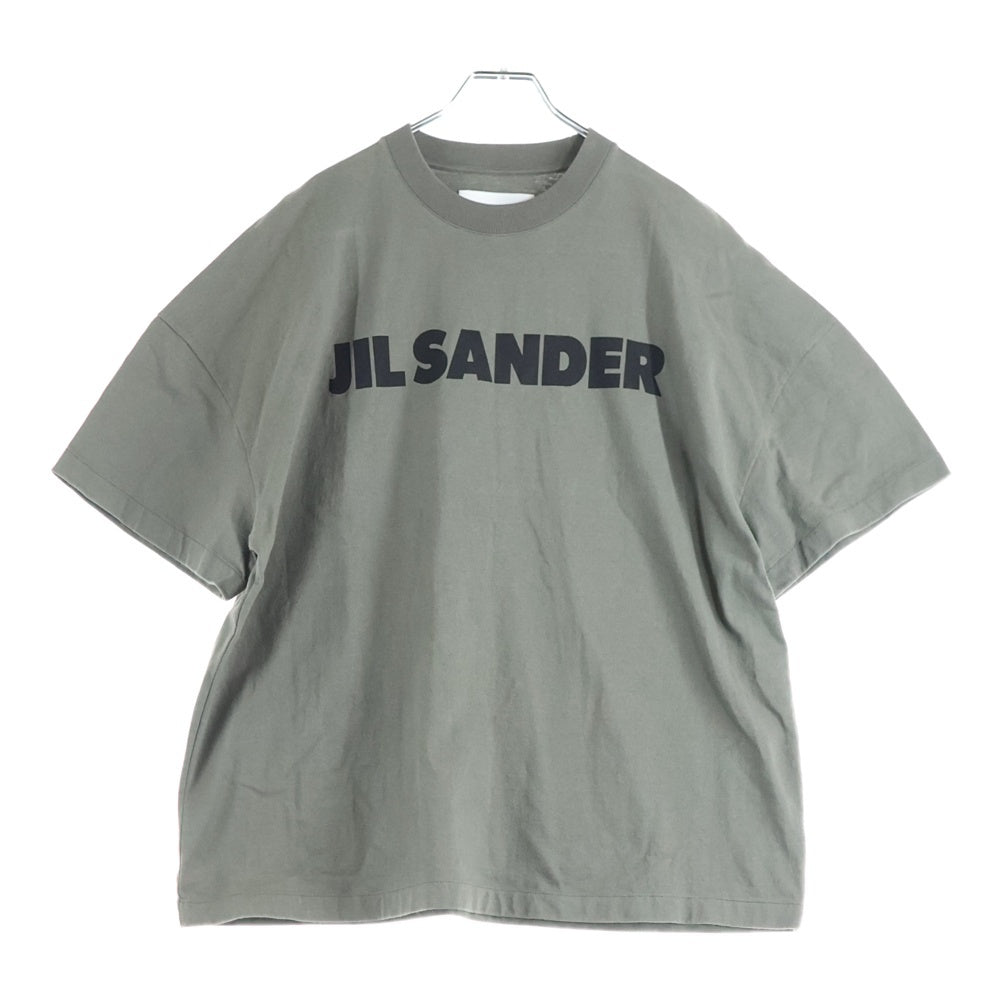 JIL SANDER(ジルサンダー) LOGO PRINT OVER SIZE T-SHIRTS ロゴプリントオーバーサイズ半袖カットソー Tシャツ カーキ J21GC0001