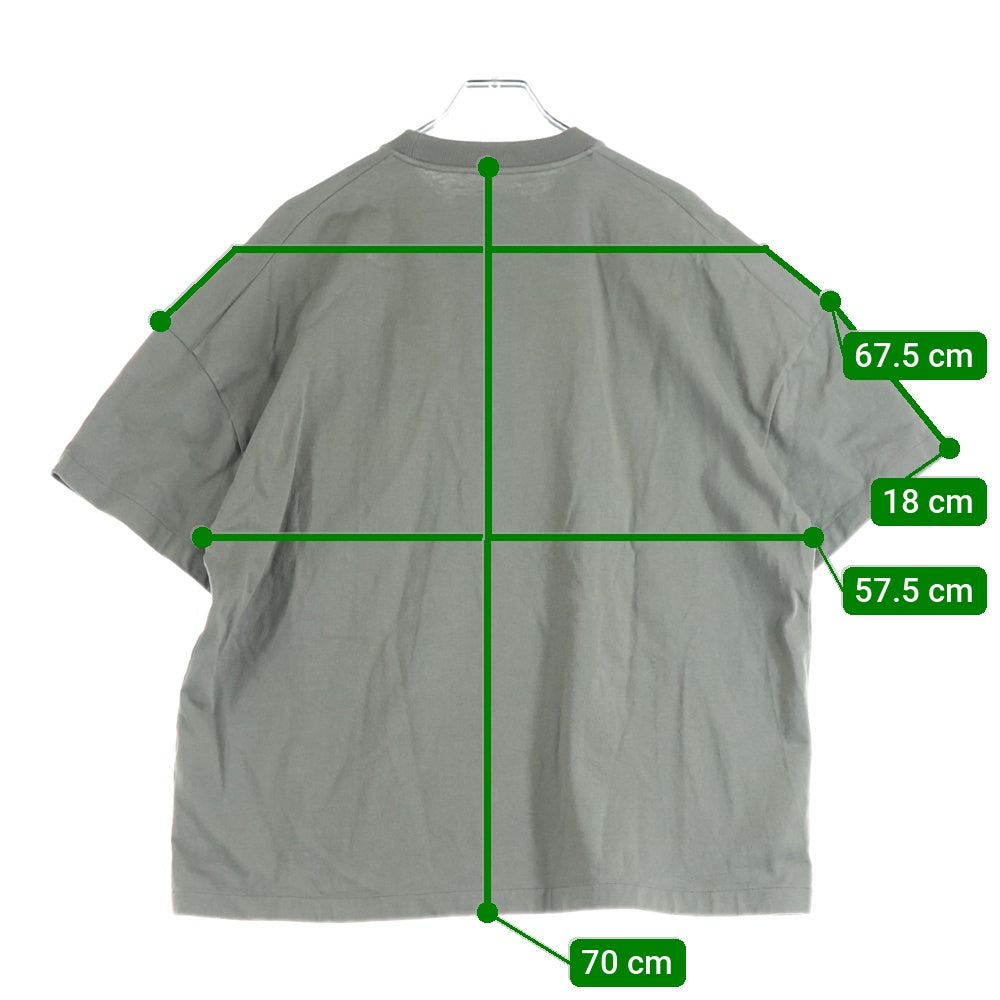 JIL SANDER(ジルサンダー) LOGO PRINT OVER SIZE T-SHIRTS ロゴプリントオーバーサイズ半袖カットソー Tシャツ カーキ J21GC0001