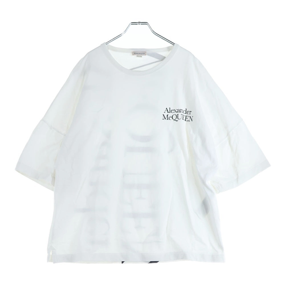 Alexander McQueen(アレキサンダーマックイーン) エクスプローデッドロゴ 半袖カットソー Tシャツ ホワイト 759390 QTABR