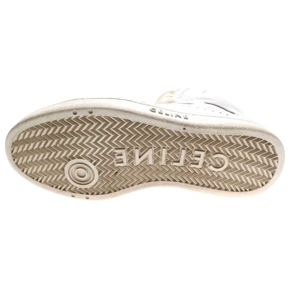 CELINE(セリーヌ) CT-01 バックロゴレザーハイカットスニーカー ホワイト