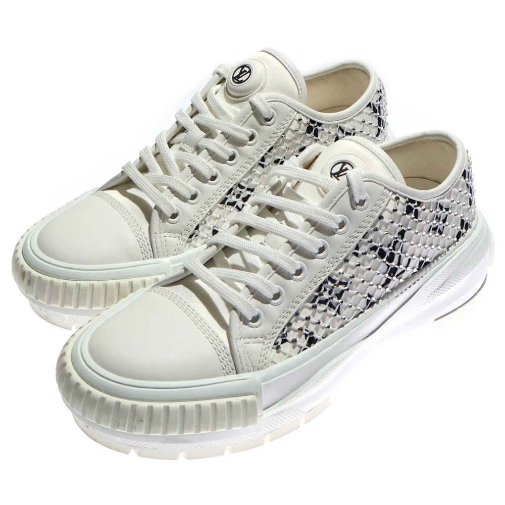 LOUIS VUITTON(ルイヴィトン) スクァッドライン ラインストーンローカットスニーカー シューズ ホワイト レディース