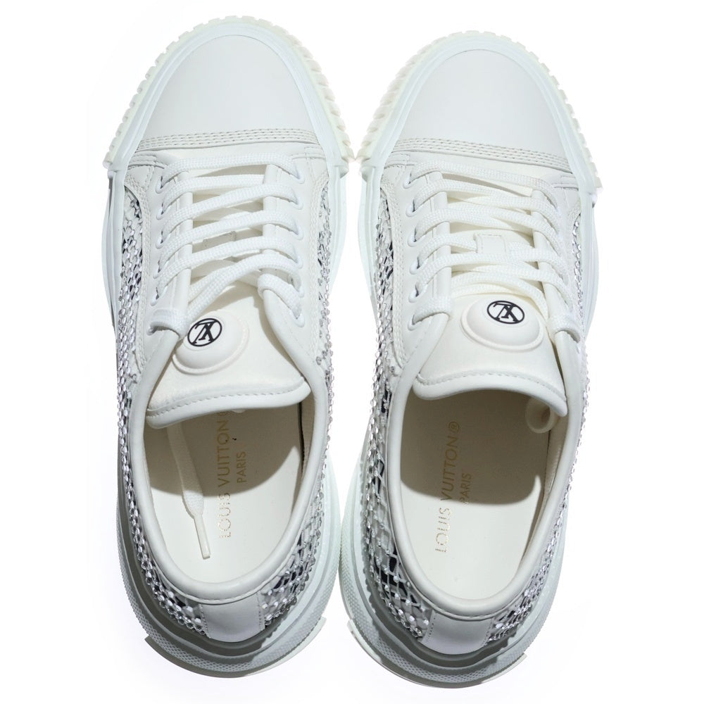 LOUIS VUITTON(ルイヴィトン) スクァッドライン ラインストーンローカットスニーカー シューズ ホワイト レディース