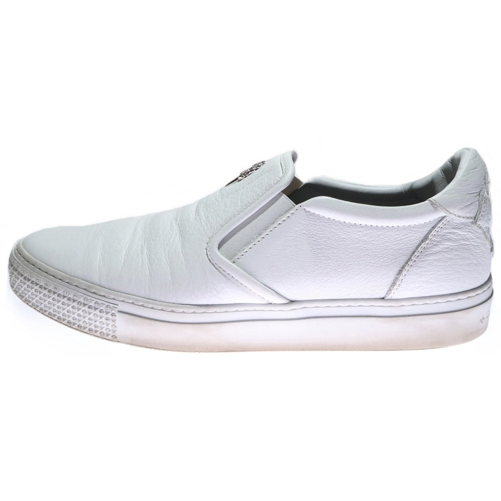 CHROME HEARTS(クロムハーツ) SLIP ON スリッポン CHプラス レザーパッチ ダガー ローカットスニーカー ホワイト