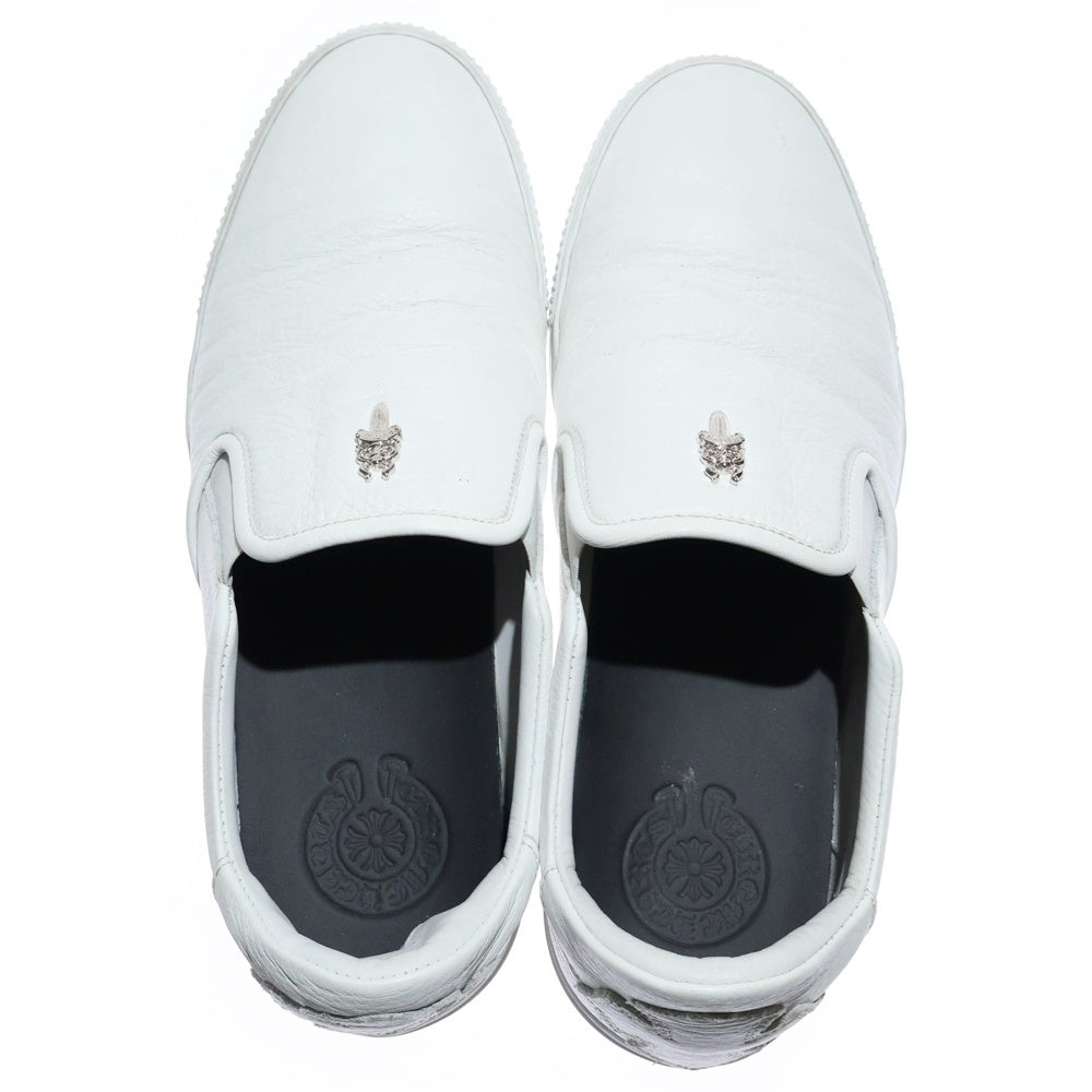 CHROME HEARTS(クロムハーツ) SLIP ON スリッポン CHプラス レザーパッチ ダガー ローカットスニーカー ホワイト