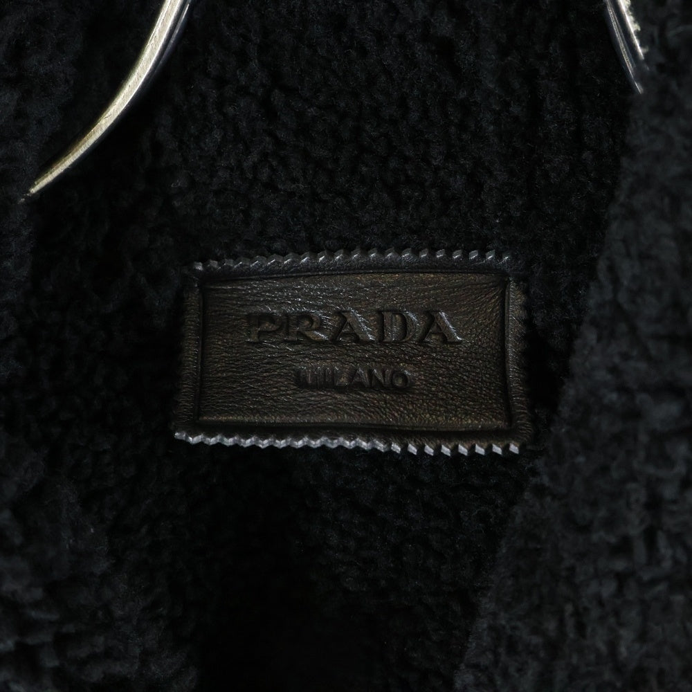 PRADA(プラダ) ムートンジャケット ブラック UPS608 S232