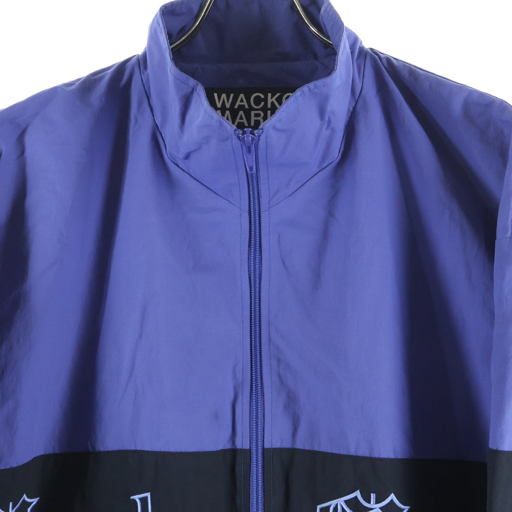 WACKO MARIA(ワコマリア) 24SS Track Jacket 24SS-WHO-TJ02 ロゴ トラックジャケット ジップジャケット パープル/ブラック