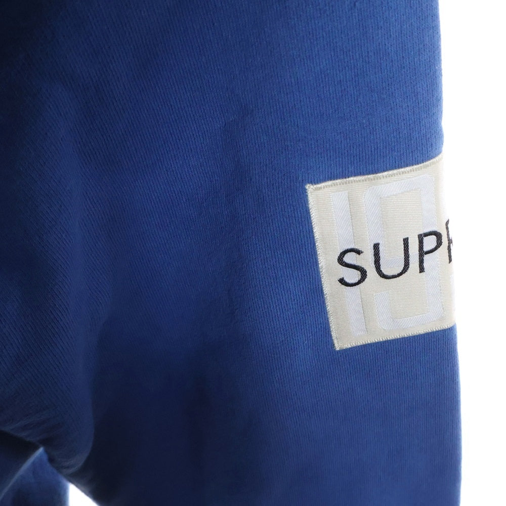 SUPREME(シュプリーム) 16SS 2TONE HOODED CREWNECK 2トーンフーデッドクルーネックスウェットトレーナー ブルー