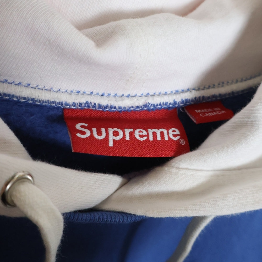 SUPREME(シュプリーム) 16SS 2TONE HOODED CREWNECK 2トーンフーデッドクルーネックスウェットトレーナー ブルー