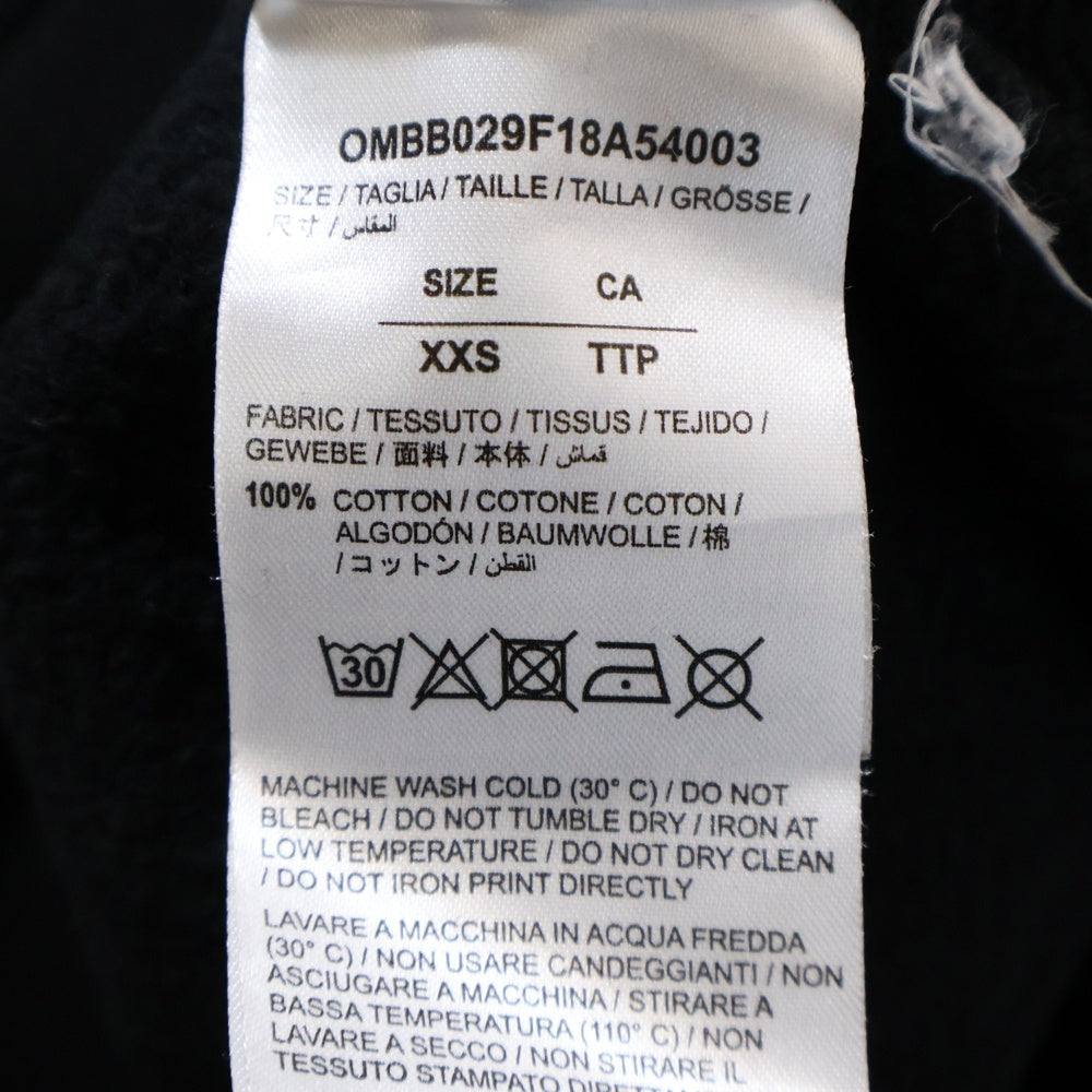 OFF-WHITE(オフホワイト) カラヴァッジォプリントプルオーバースウェットパーカー フーディー ブラック OMBB029F18A54003
