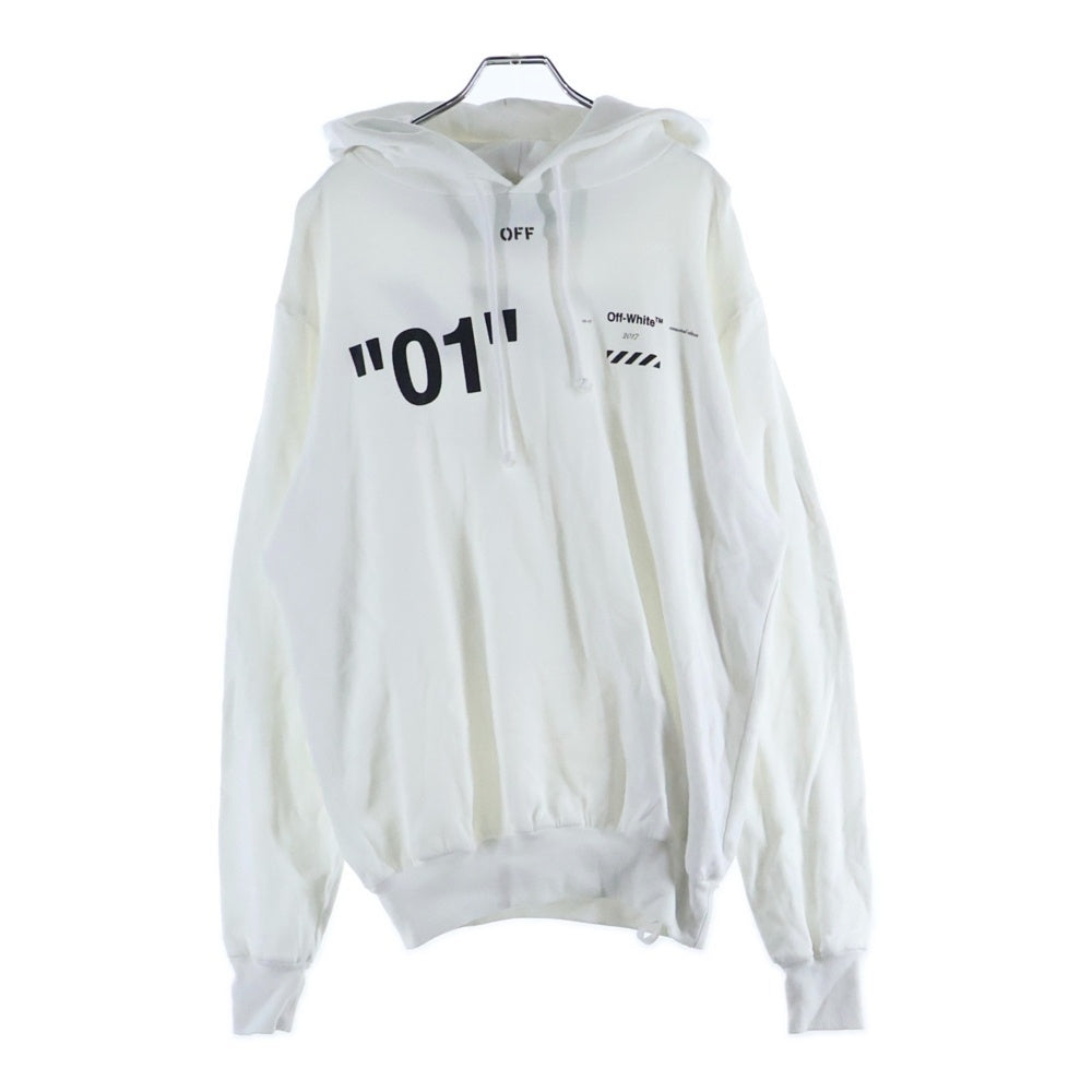 OFF-WHITE(オフホワイト) カラヴァッジォプリントプルオーバースウェットパーカー フーディー ホワイト OMBB029F18A54002