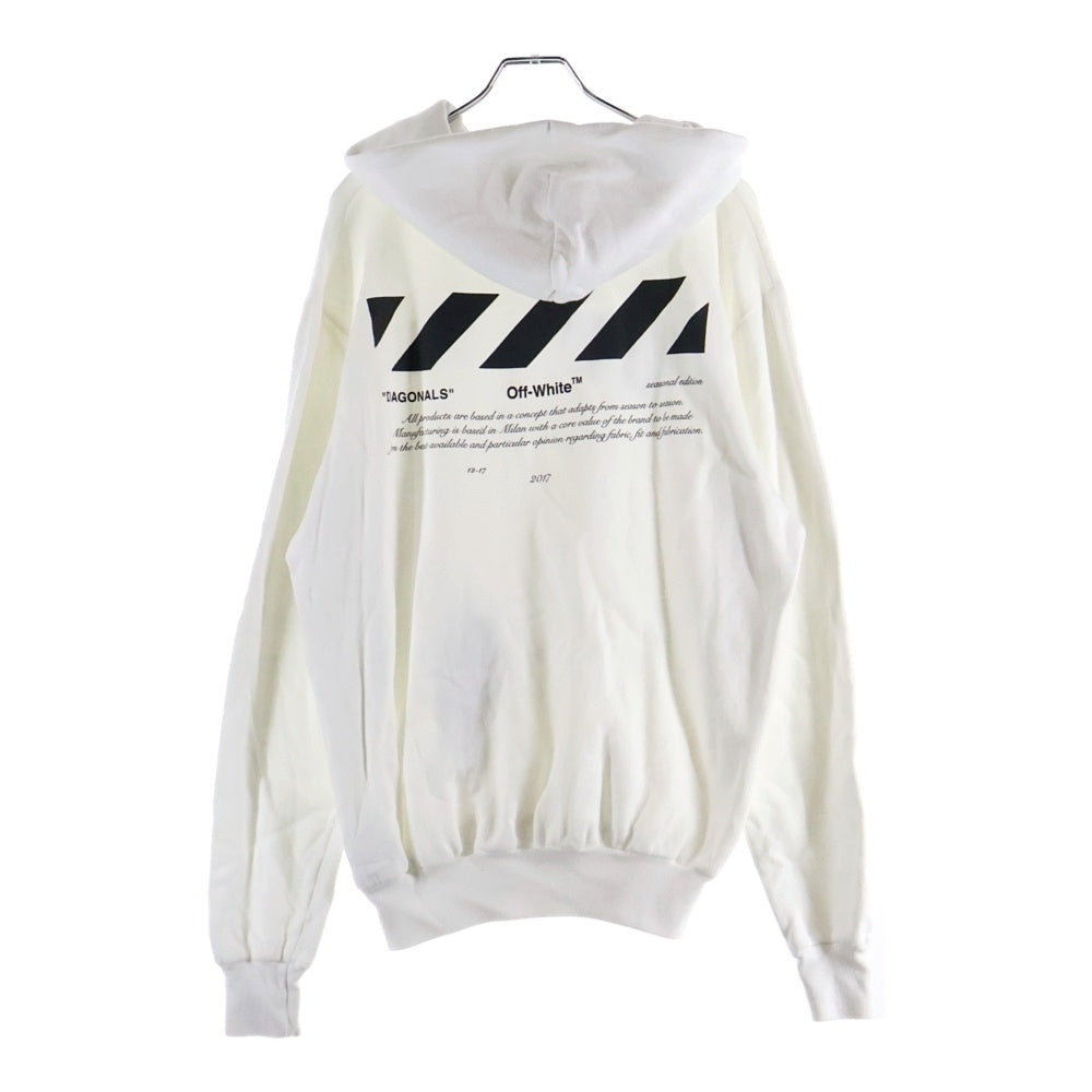 OFF-WHITE(オフホワイト) カラヴァッジォプリントプルオーバースウェットパーカー フーディー ホワイト OMBB029F18A54002
