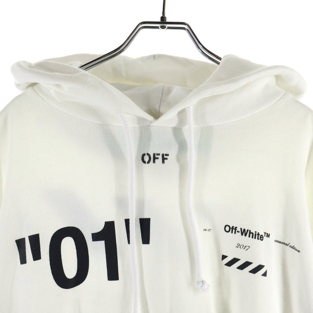 OFF-WHITE(オフホワイト) カラヴァッジォプリントプルオーバースウェットパーカー フーディー ホワイト OMBB029F18A54002
