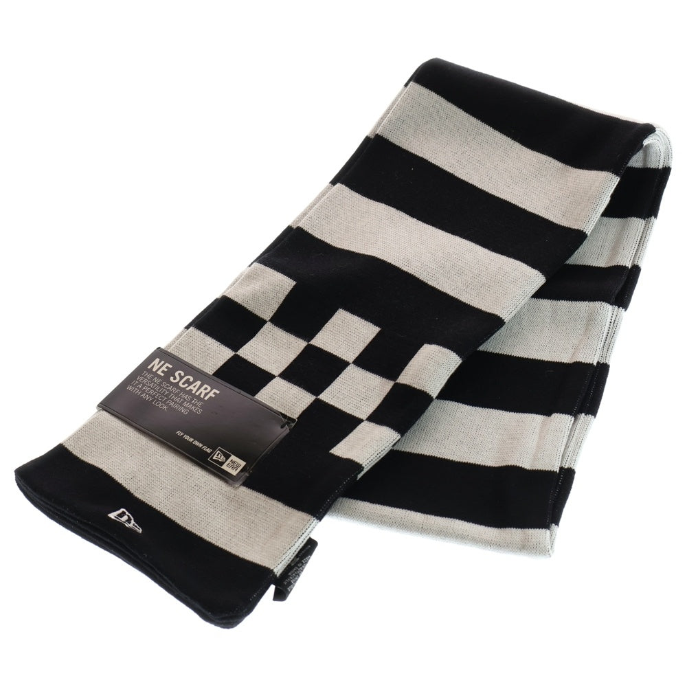 NEW ERA(ニューエラ) NE SCARF ロゴスカーフ ブラック/グレー