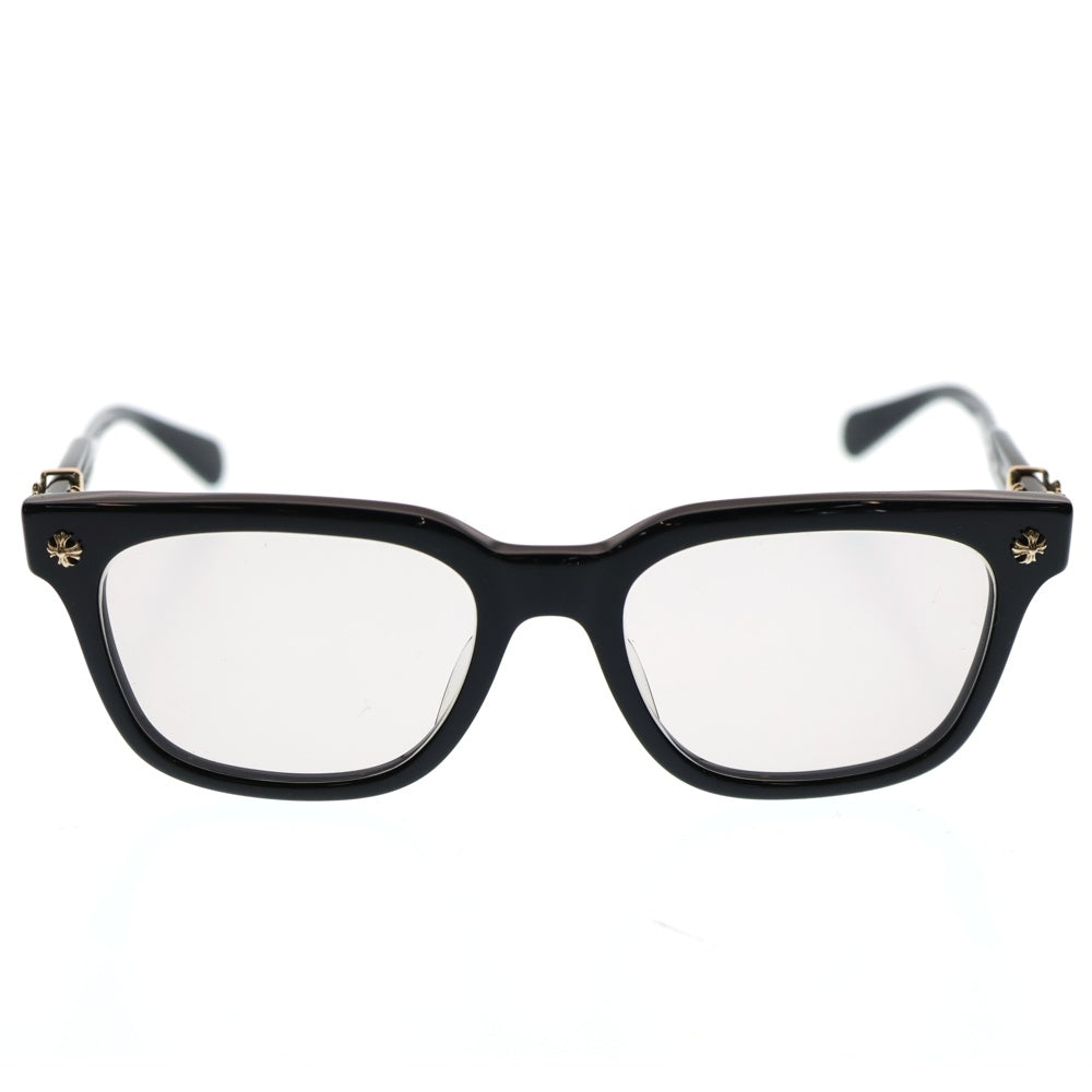 CHROME HEARTS(クロムハーツ) COX UCKER CHクロステンプル ウェリントン サングラス アイウェア 眼鏡 ブラック/ゴールド 52□19‐153