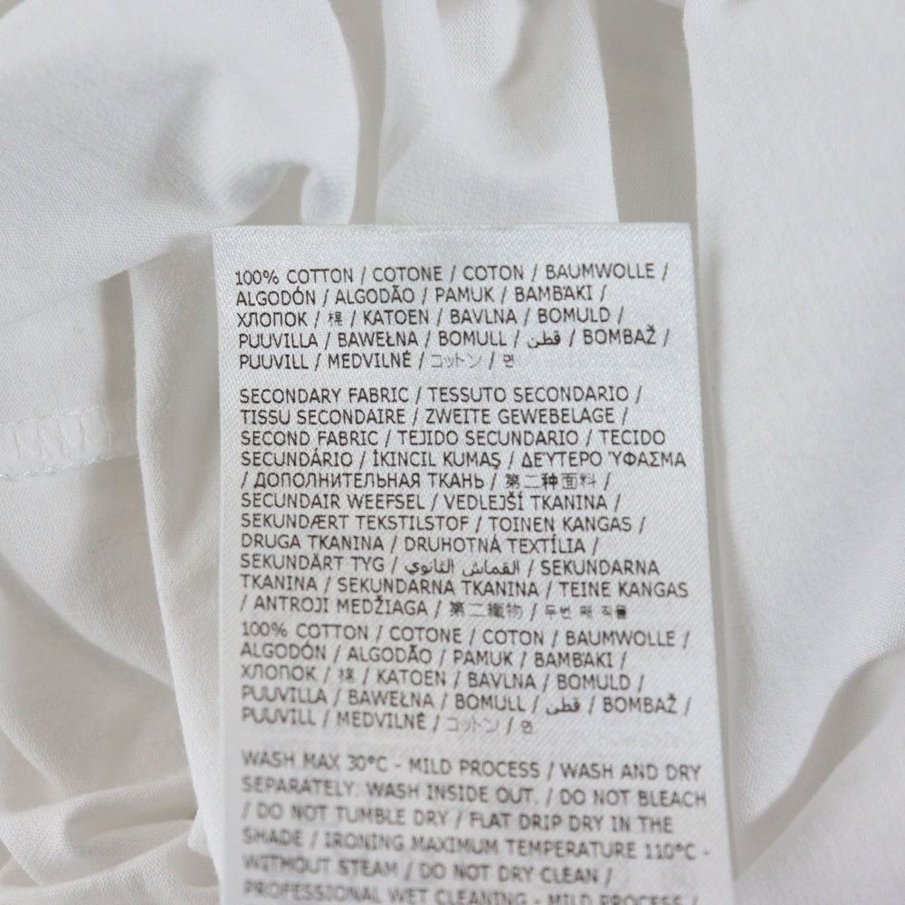 Maison Margiela 10(メゾン マルジェラ) 23SS 反転 ロゴ刺繍 クルーネック半袖Tシャツカットソー ホワイト S30GC0701 S22816