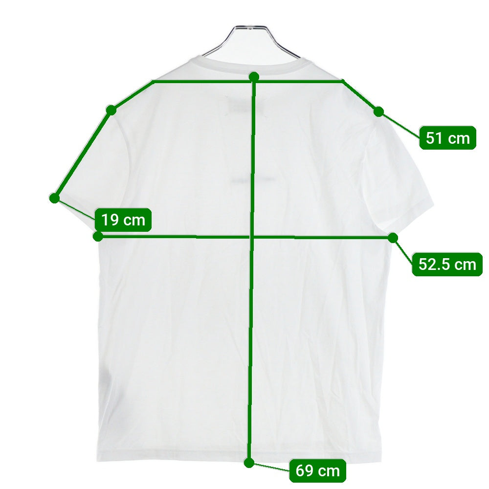 Maison Margiela 10(メゾン マルジェラ) 23SS 反転 ロゴ刺繍 クルーネック半袖Tシャツカットソー ホワイト S30GC0701 S22816