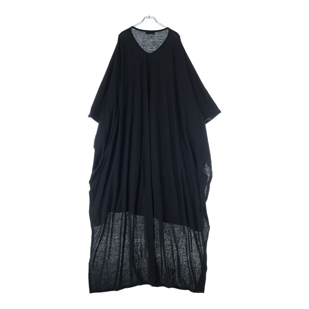 Yohji Yamamoto POUR HOMME(ヨウジヤマモト プールオム) 19SS リネン混 マントデザイン 変形ロングカーディガン ブラック HH-T69-986