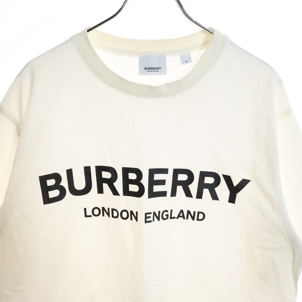 BURBERRY(バーバリー) LOGO PRINT TEE 8026017 フロントロゴプリント クルーネック半袖Tシャツカットソー ホワイト