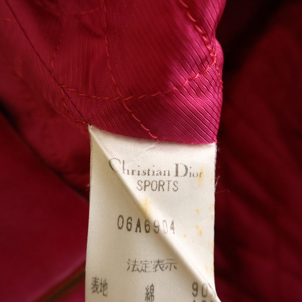 NO BRAND(ノーブランド) 【CHRISTIAN DIOR SPORT】クリスチャンディオール スポーツ Velor Jacket 06A6904 ベロア ジップジャケット ピンク レディース