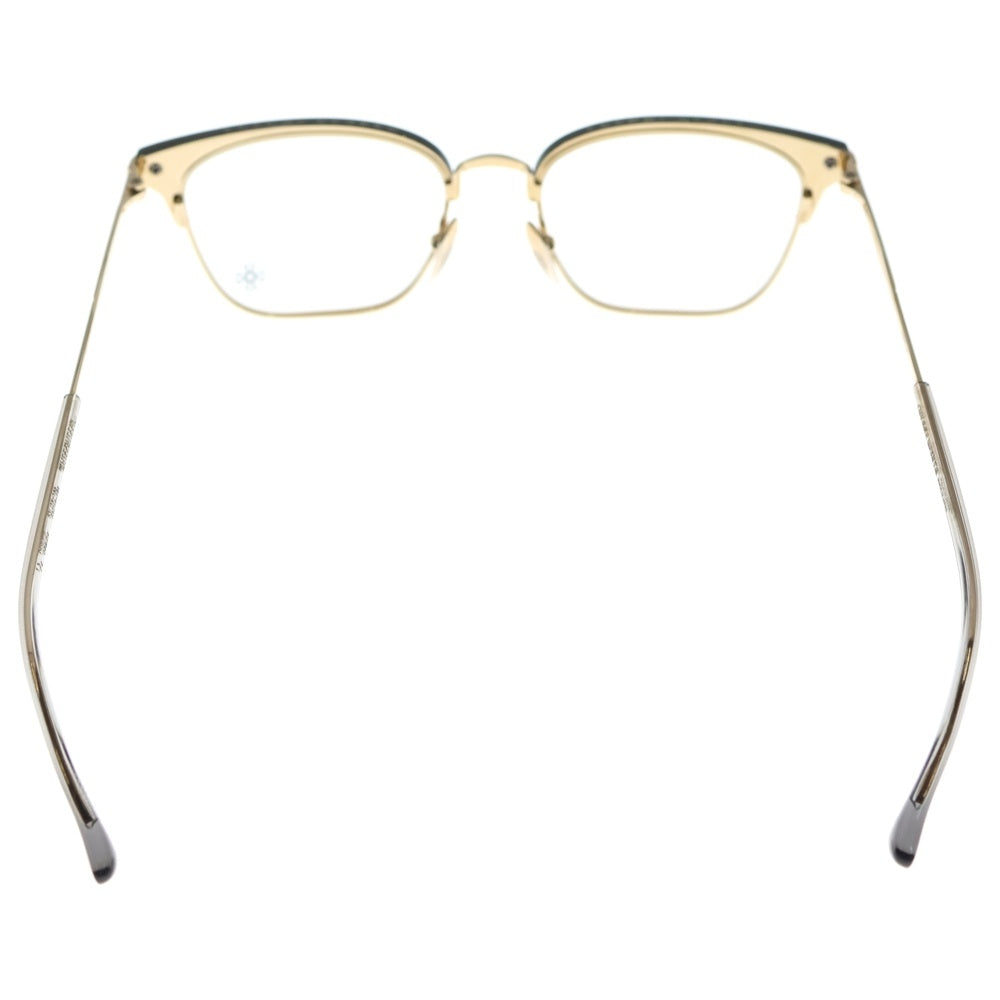 CHROME HEARTS(クロムハーツ) MUFFBUFFIN' ORB/GP スクエア アイウェア 眼鏡 ゴールド/ブラック 53□18‐155