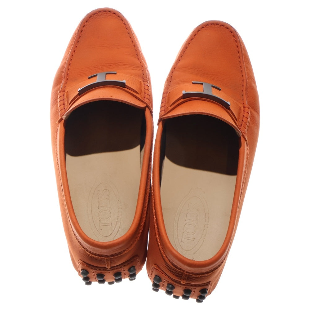 TOD'S(トッズ) T金具 レザー ローファー ドレスシューズ オレンジ