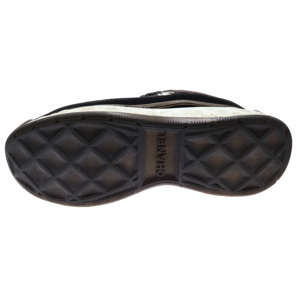 CHANEL(シャネル) ココマーク ファブリック スウェード ローカットスニーカー ブラック/ブラウン G39072