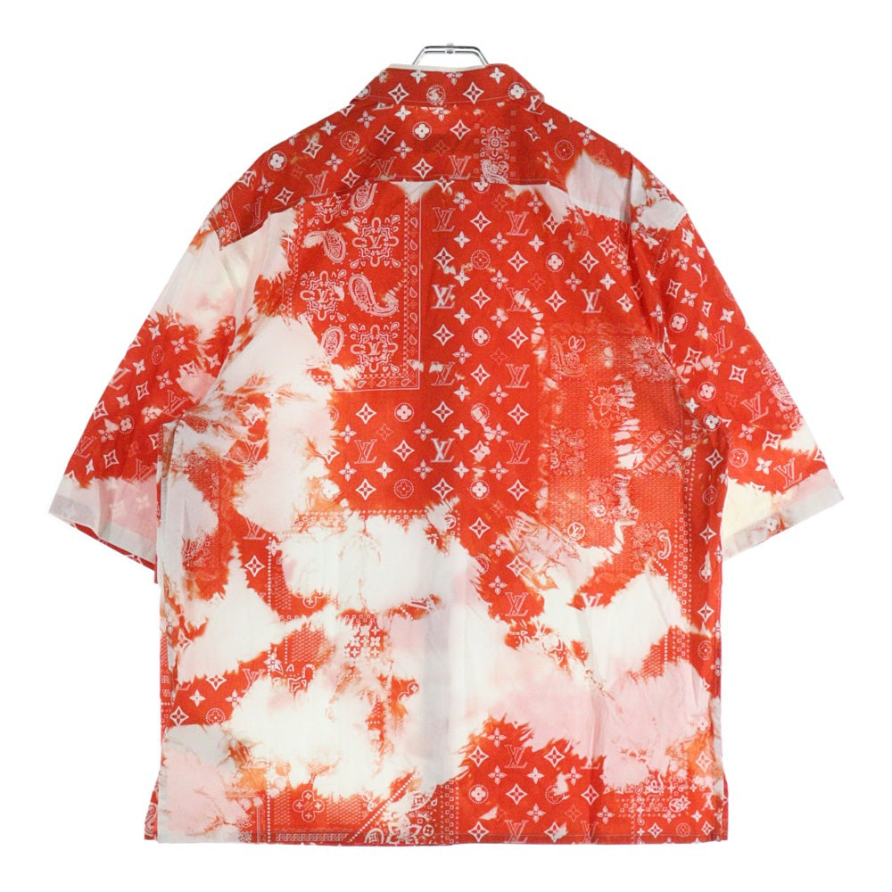 LOUIS VUITTON(ルイヴィトン) 22AW モノグラムバンダナ総柄半袖シャツ ホワイト/オレンジ RM222M NW0 HNS07X