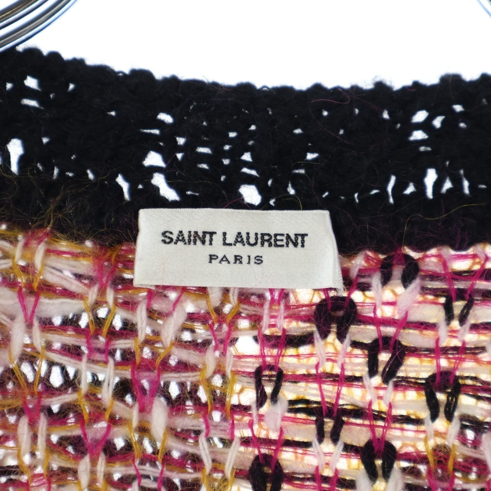 SAINT LAURENT PARIS(サンローランパリ) 21AW モヘヤ混 ウール 幾何学
