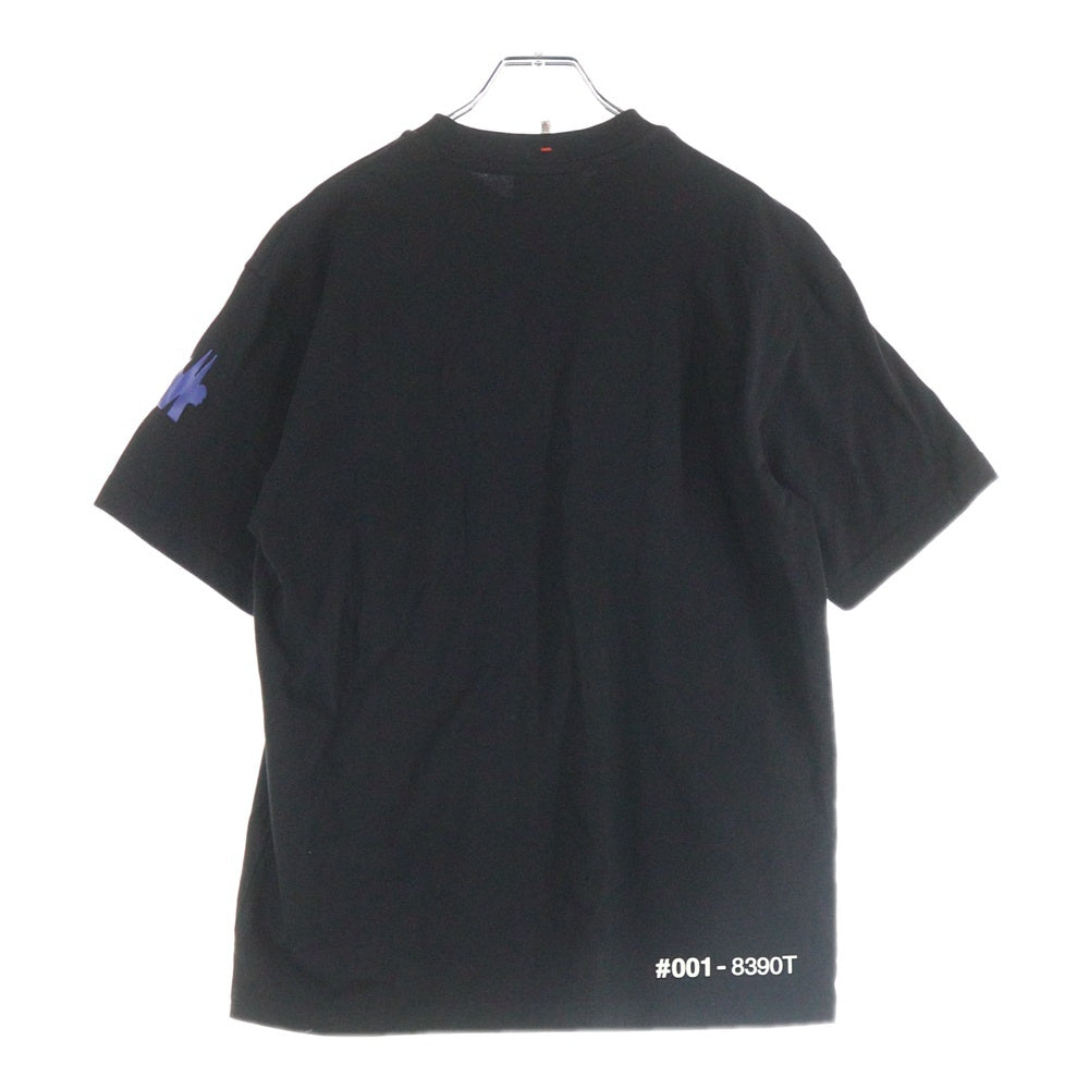 MONCLER(モンクレール) T-SHIRT MANICA CORTA H20978C00005 フロントロゴクルーネック半袖Tシャツカットソー ブラック
