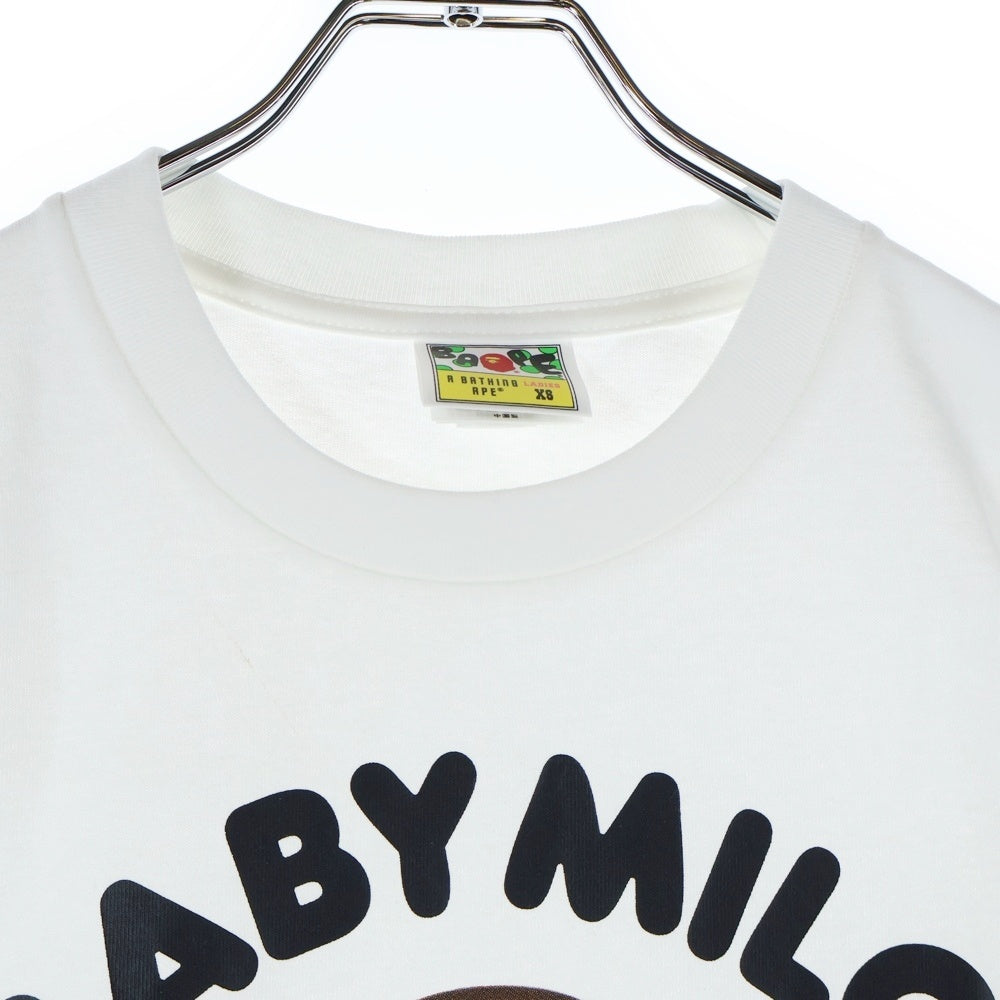 BABY MILO ホワイト Tシャツ APE A BATHING APE（アベイシングエイプ） tシャツ BABY MILO THINKING TEE