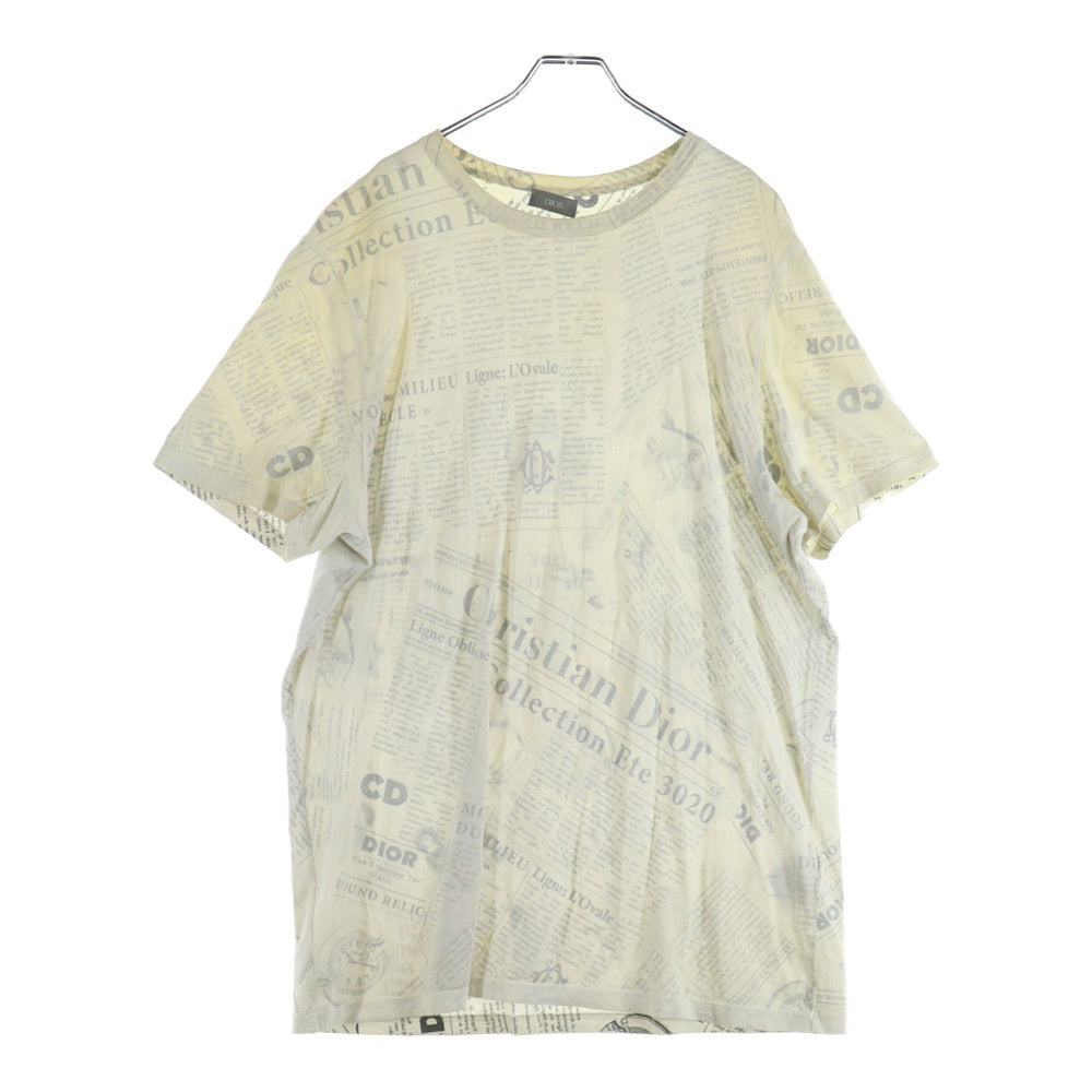 Dior HOMME(ディオールオム) 20SS × DANIEL ARSHAM T-SHIRT 023J600C0589 ダニエルアーシャム 総柄プリントクルーネック半袖Tシャツカットソー ホワイト