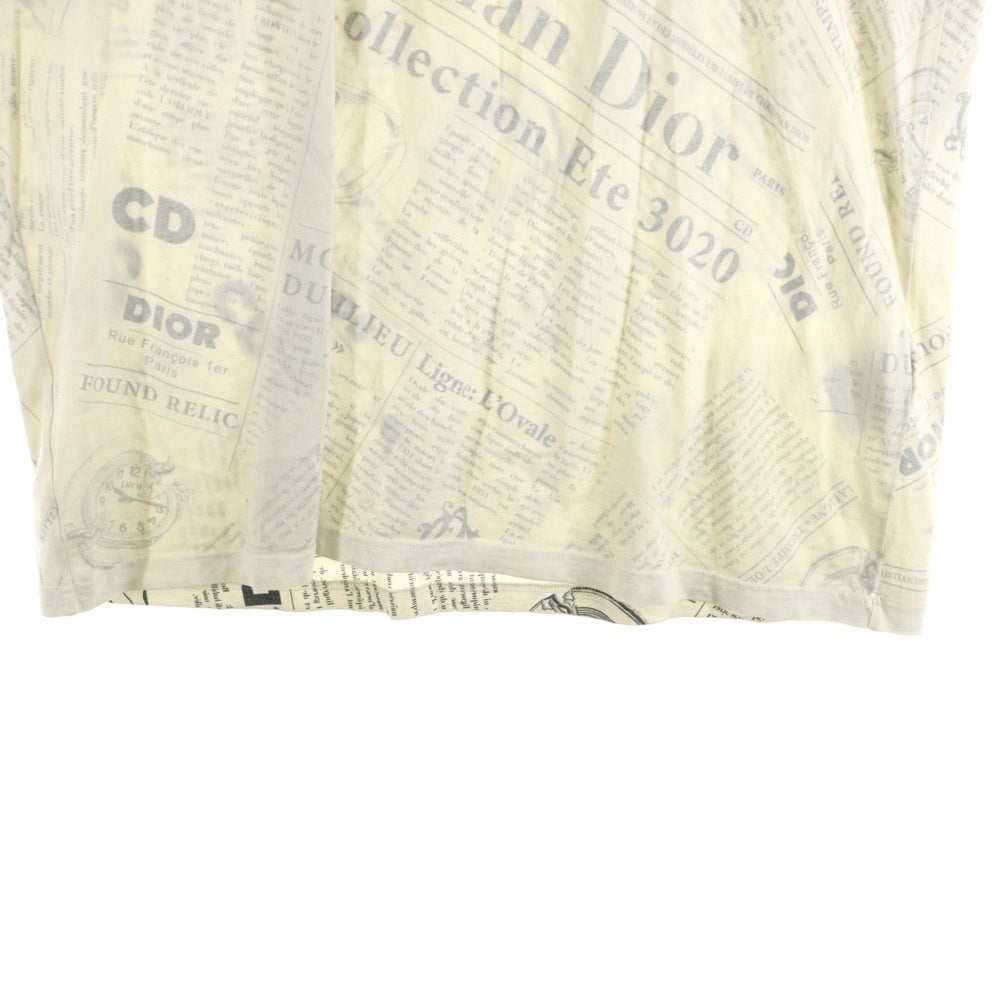 Dior HOMME(ディオールオム) 20SS × DANIEL ARSHAM T-SHIRT 023J600C0589 ダニエルアーシャム 総柄プリントクルーネック半袖Tシャツカットソー ホワイト