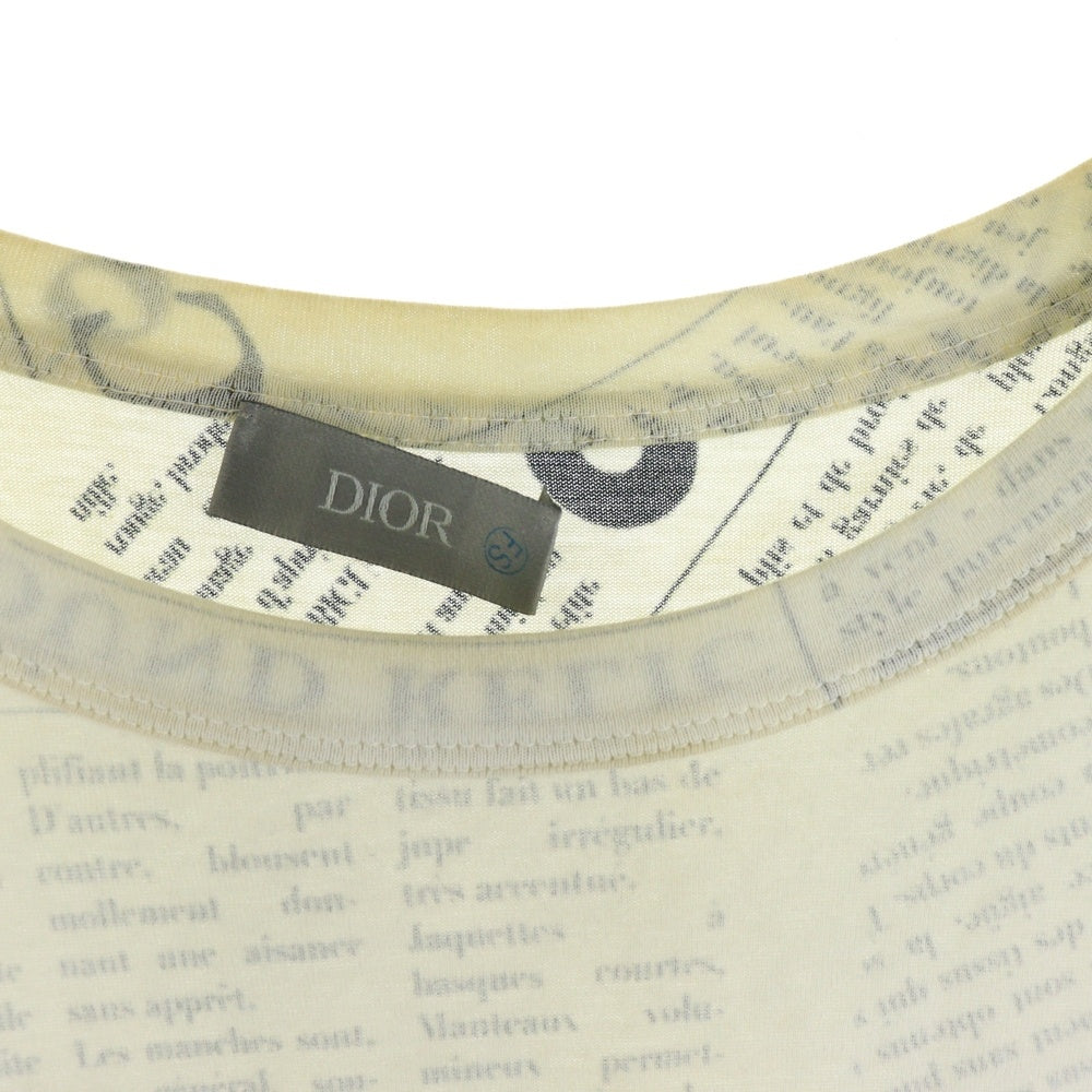 Dior HOMME(ディオールオム) 20SS × DANIEL ARSHAM T-SHIRT 023J600C0589 ダニエルアーシャム 総柄プリントクルーネック半袖Tシャツカットソー ホワイト