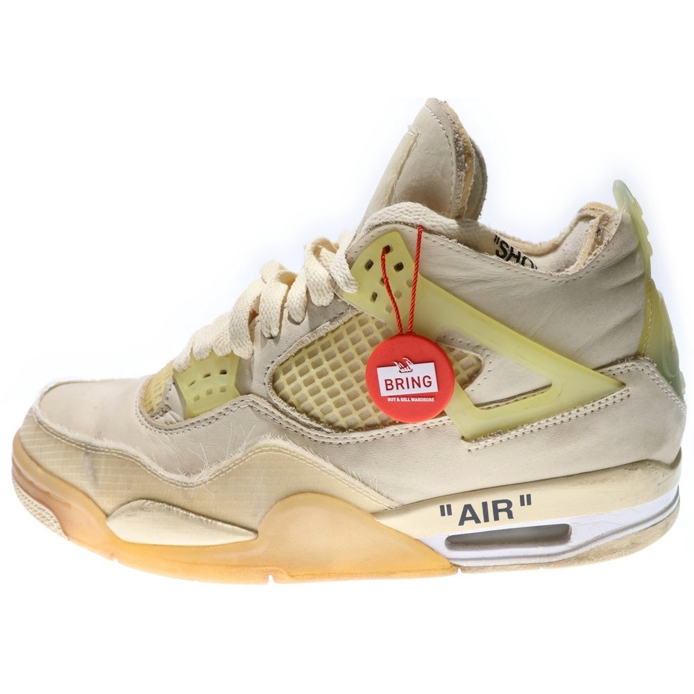 NIKE(ナイキ) ×OFF-WHITE WMNS AIR JORDAN 4 SP SAIL CV9388-100 オフホワイト ウィメンズ エアジョーダン4 SP ハイカットスニーカー シューズ US9.5/26.5cm レディース
