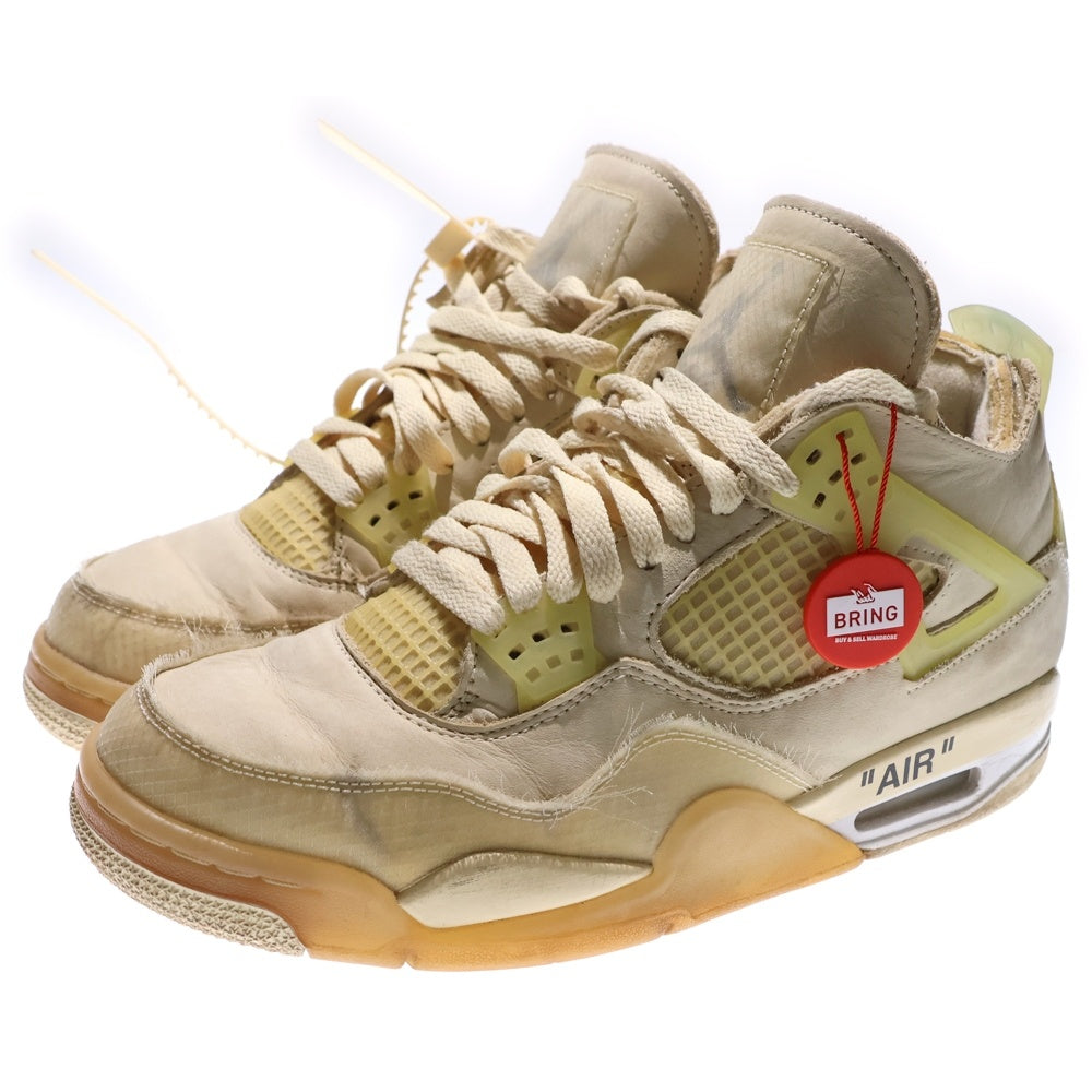 NIKE(ナイキ) ×OFF-WHITE WMNS AIR JORDAN 4 SP SAIL CV9388-100 オフホワイト ウィメンズ エアジョーダン4 SP ハイカットスニーカー シューズ US9.5/26.5cm レディース