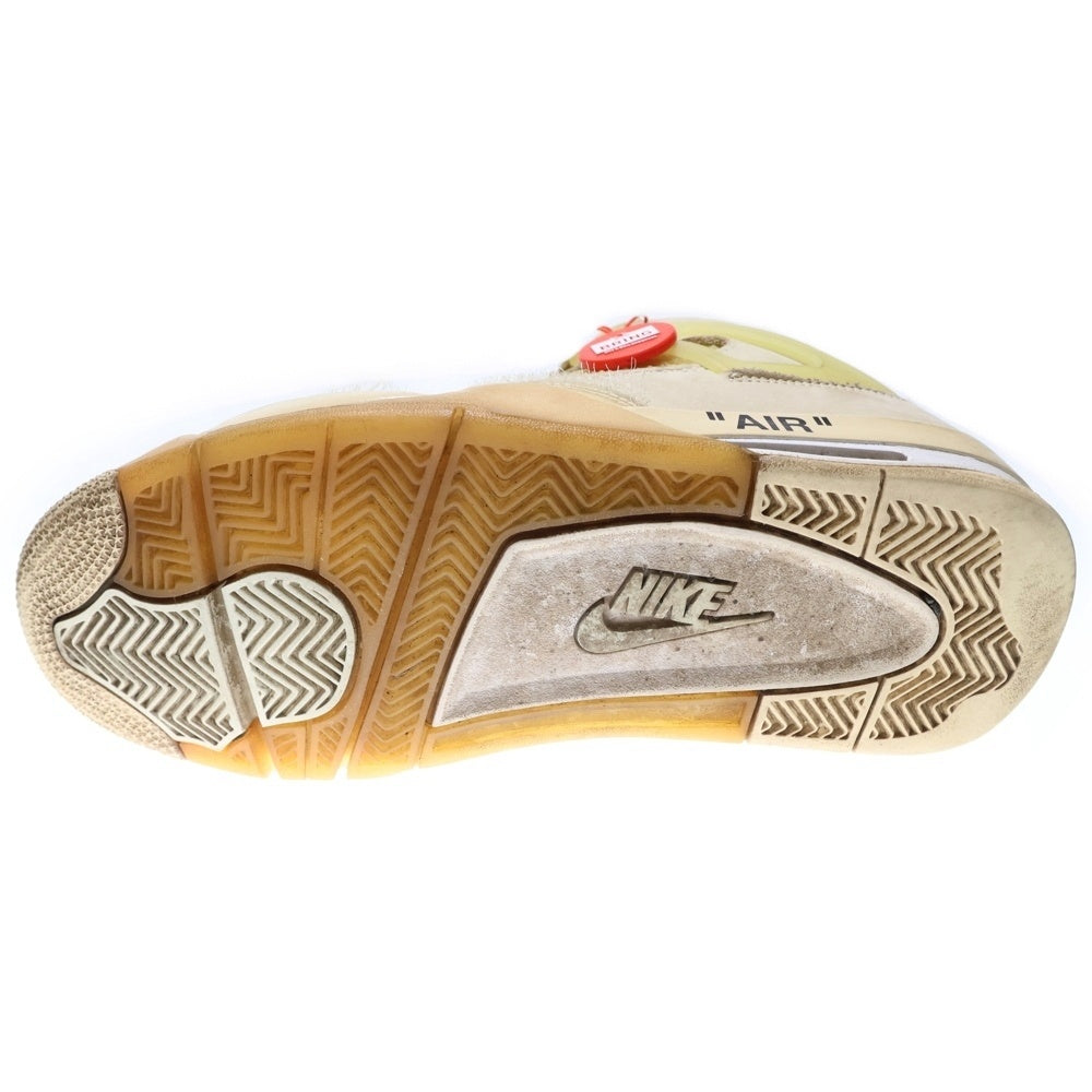 NIKE(ナイキ) ×OFF-WHITE WMNS AIR JORDAN 4 SP SAIL CV9388-100 オフホワイト ウィメンズ エアジョーダン4 SP ハイカットスニーカー シューズ US9.5/26.5cm レディース