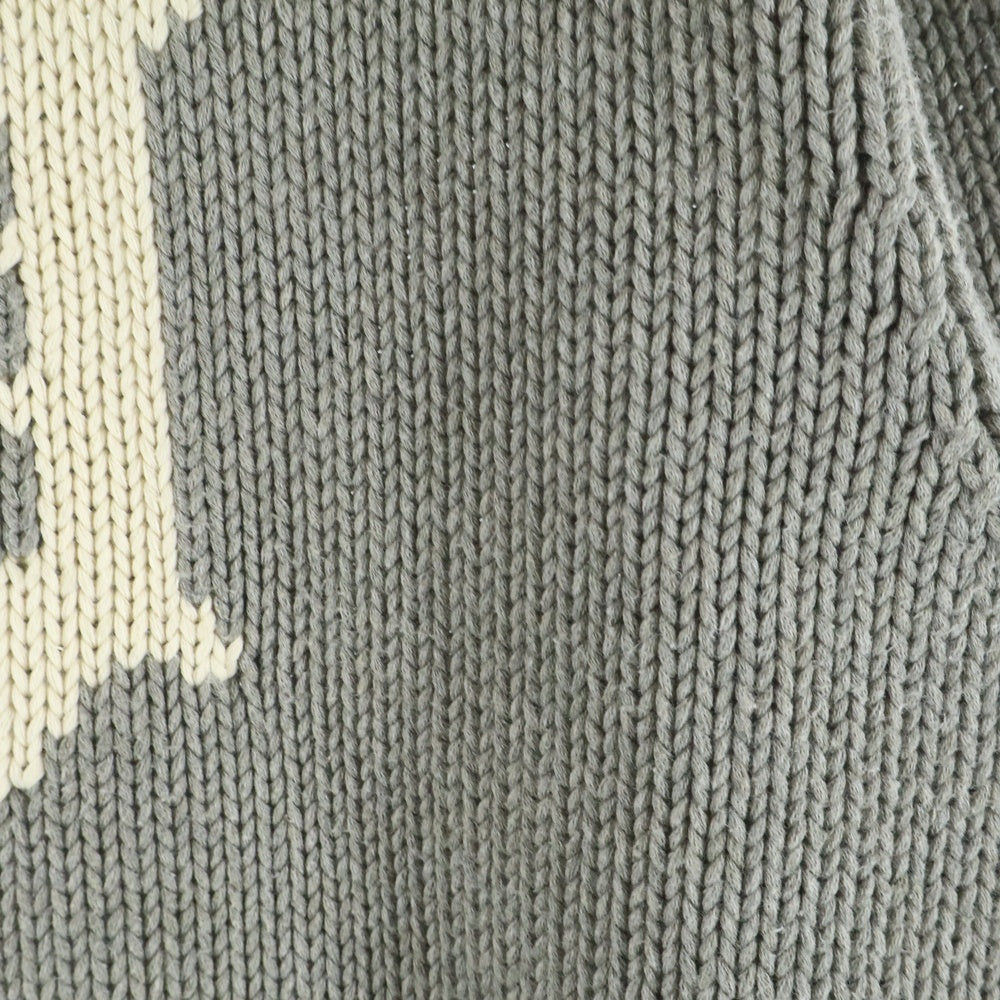POLO RALPH LAUREN(ポロラルフローレン) COTTON SWEATER コットンロゴセーター ニット グレー