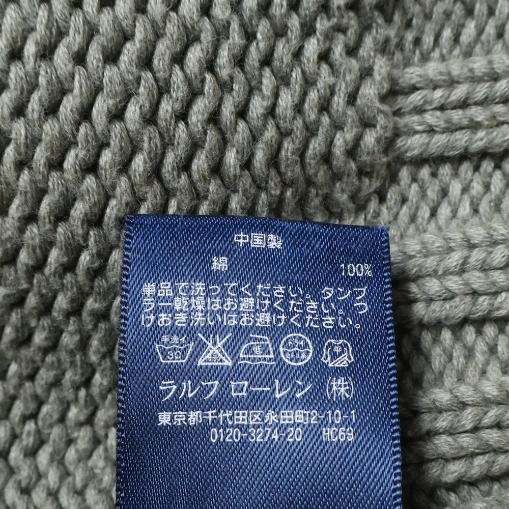 POLO RALPH LAUREN(ポロラルフローレン) COTTON SWEATER コットンロゴセーター ニット グレー