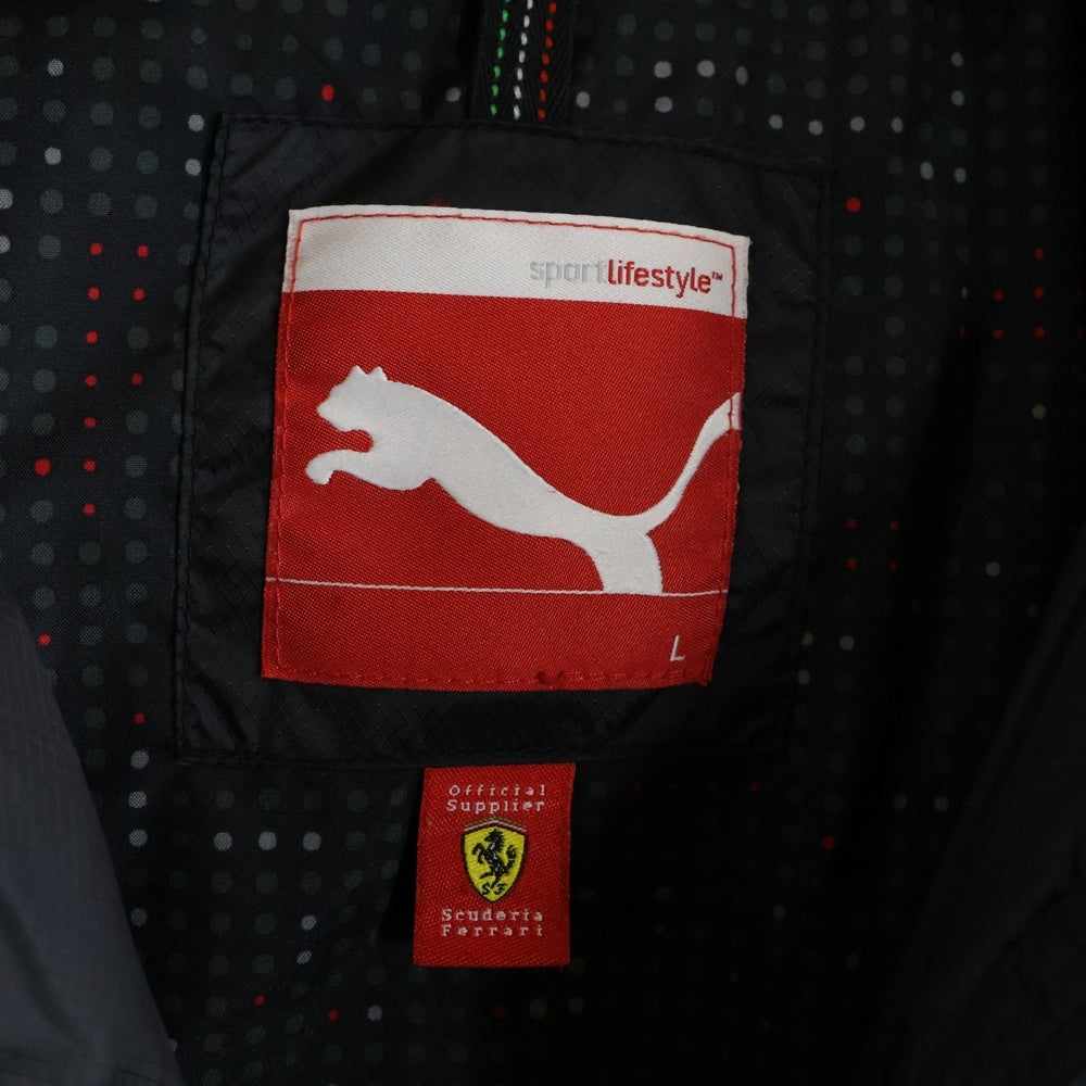 PUMA(プーマ) ×Ferrari フェラーリ フロントロゴエンブレム ジップアップダウンジャケット ブラック 565073