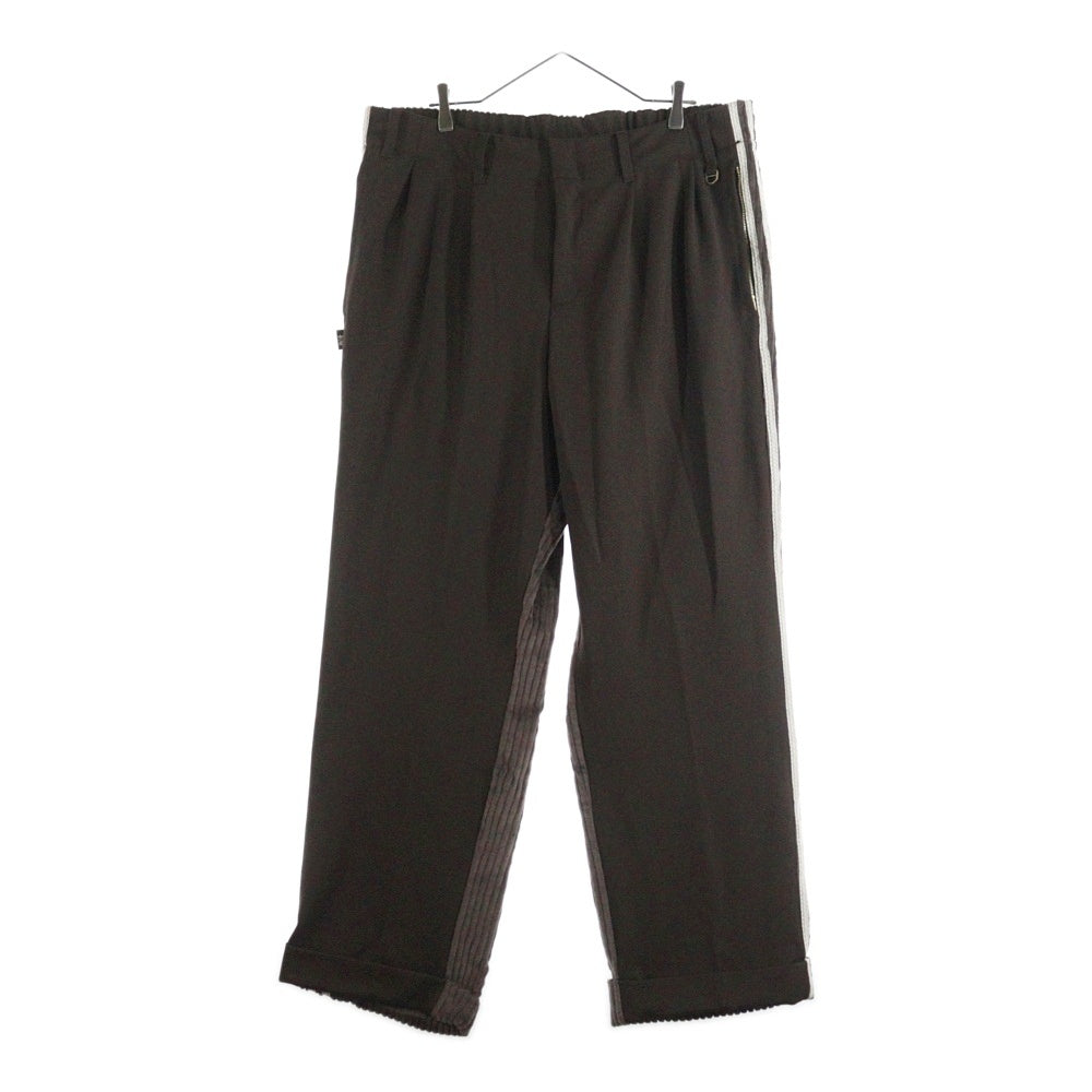 adidas(アディダス) ×CLOT by Edison Chen Sports Slacks JM2829 ×クロット エディソン チャン コーデュロイ スポーツスラックス ブラウン