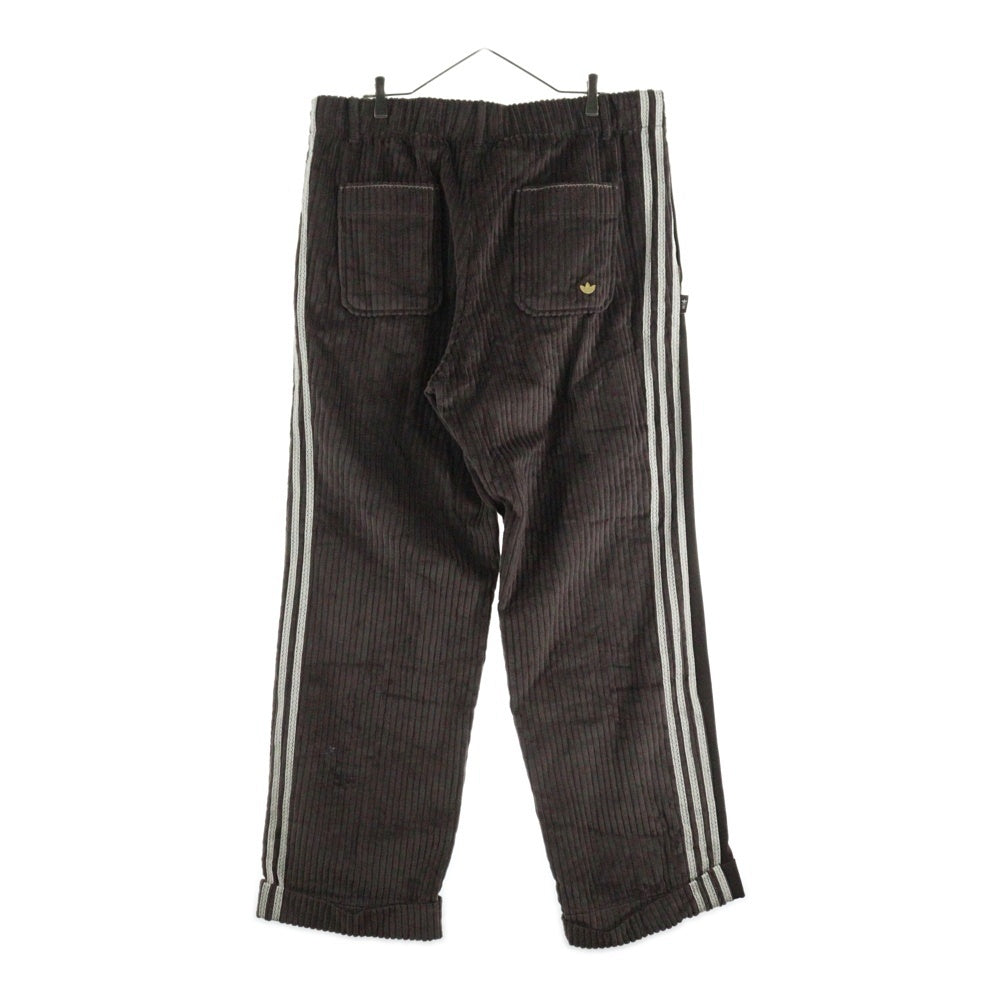 adidas(アディダス) ×CLOT by Edison Chen Sports Slacks JM2829 ×クロット エディソン チャン コーデュロイ スポーツスラックス ブラウン