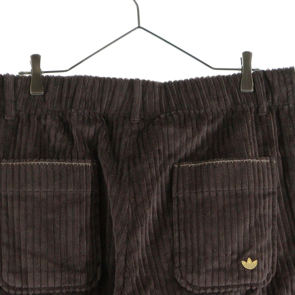 adidas(アディダス) ×CLOT by Edison Chen Sports Slacks JM2829 ×クロット エディソン チャン コーデュロイ スポーツスラックス ブラウン