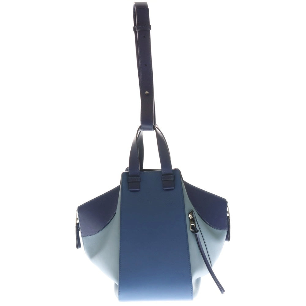 LOEWE(ロエベ) HAMMOCK MEDIUM 387.30VT38 ハンモック ミディアム トリコロールレザーハンドバッグ ブルー レディース